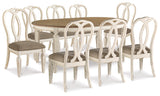 Realyn 9-Piece Dining Table and 8 Chairs
