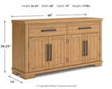 Havonplane 6-Piece Counter Height Dining Table and 4 Barstools with Storage (Counter Height Dining Extension Table, Counter Height Barstool, Counter Height Barstool, Counter Height Barstool, Counter Height Barstool, Dining Server)