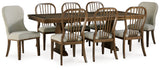Sturlayne 9-Piece Dining Table and 8 Chairs (Dining Extension Table, Dining Chair, Dining Chair, Dining Chair, Dining Chair, Dining Chair, Dining Chair, Dining Chair, Dining Chair)