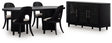 Rowanbeck 6-Piece Dining Table and 4 Chairs with Storage (Dining Table, Dining Chair, Dining Chair, Dining Chair, Dining Chair, Dining Server)