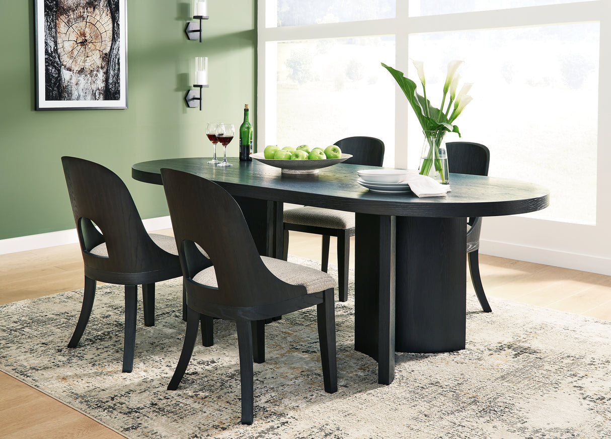 Rowanbeck 5-Piece Dining Table and 4 Chairs