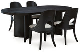 Rowanbeck 5-Piece Dining Table and 4 Chairs (Dining Table, Dining Chair, Dining Chair, Dining Chair, Dining Chair)