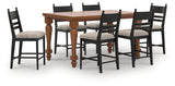 Greddinton 7-Piece Counter Height Dining Table and 6 Barstools (Counter Height Dining Table, Counter Height Barstool, Counter Height Barstool, Counter Height Barstool, Counter Height Barstool, Counter Height Barstool, Counter Height Barstool)