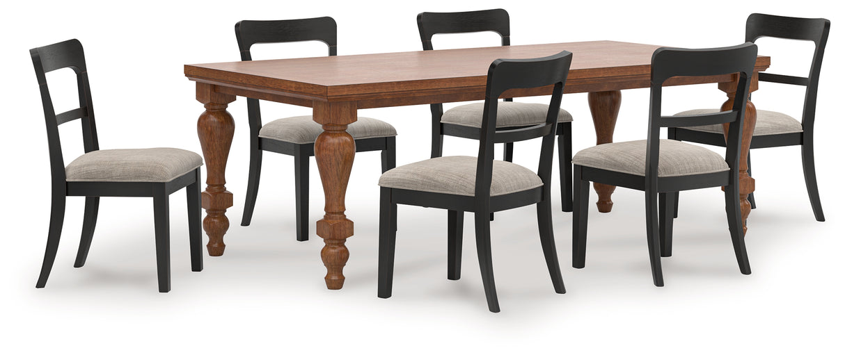 Greddinton 7-Piece Dining Table and 6 Chairs (Dining Table, Dining Chair, Dining Chair, Dining Chair, Dining Chair, Dining Chair, Dining Chair)