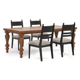 Greddinton 5-Piece Dining Table and 4 Chairs (Dining Table, Dining Chair, Dining Chair, Dining Chair, Dining Chair)