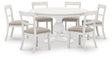 Greddinton 8-Piece Dining Table and 6 Chairs (Dining Table Base, Dining Table Top, Dining Chair, Dining Chair, Dining Chair, Dining Chair, Dining Chair, Dining Chair)
