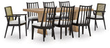 Galliden 9-Piece Dining Table and 8 Chairs (Dining Table, Dining Chair, Dining Chair, Dining Chair, Dining Chair, Dining Chair, Dining Chair, Dining Arm Chair, Dining Arm Chair)