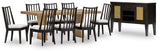 Galliden 10-Piece Dining Table and 8 Chairs with Storage (Dining Table, Dining Chair, Dining Chair, Dining Chair, Dining Chair, Dining Chair, Dining Chair, Dining Chair, Dining Chair, Dining Server)
