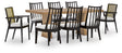 Galliden 9-Piece Dining Table and 8 Chairs (Dining Table, Dining Chair, Dining Chair, Dining Chair, Dining Chair, Dining Chair, Dining Chair, Dining Arm Chair, Dining Arm Chair)