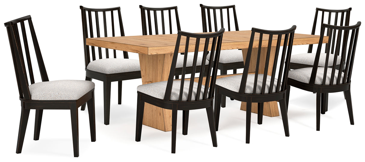 Galliden 9-Piece Dining Table and 8 Chairs (Dining Table, Dining Chair, Dining Chair, Dining Chair, Dining Chair, Dining Chair, Dining Chair, Dining Chair, Dining Chair)