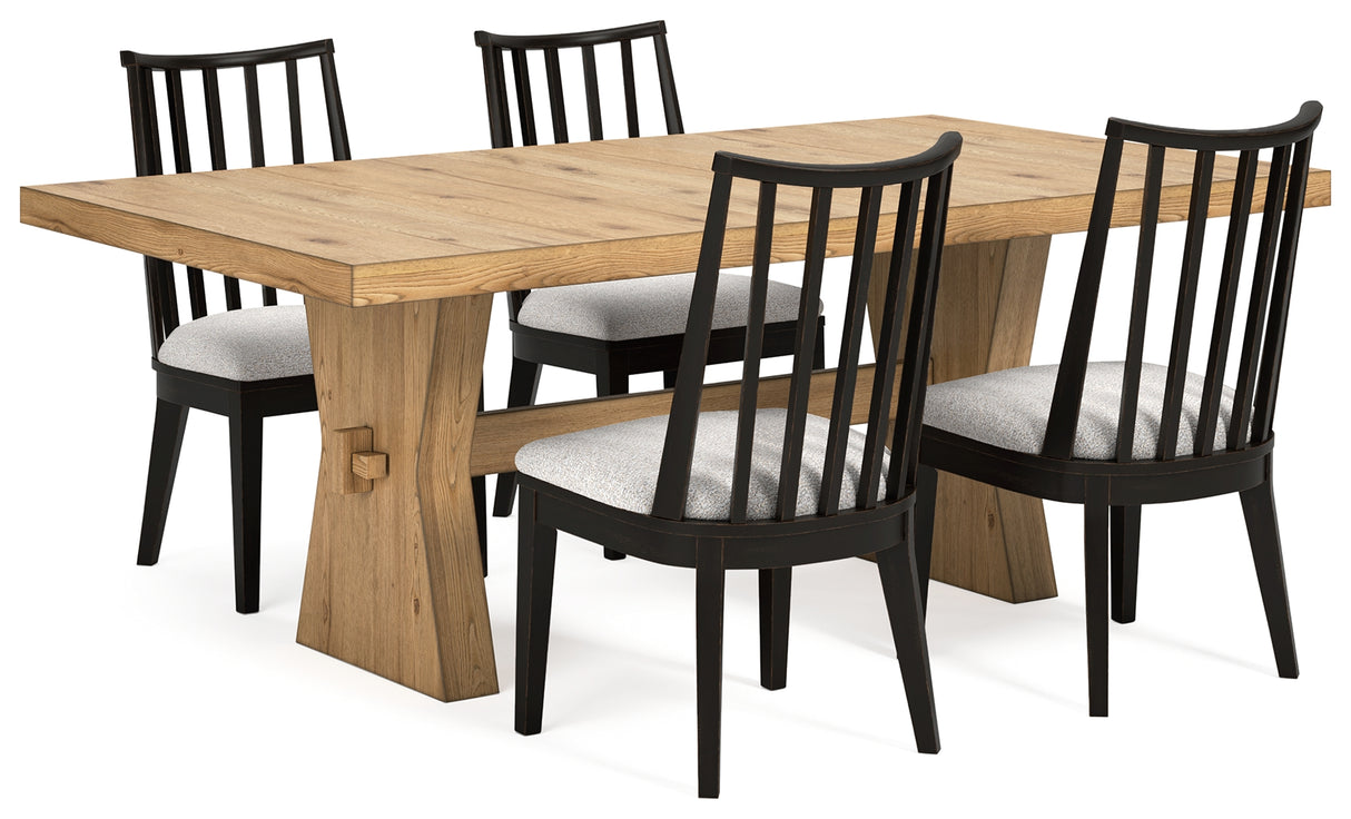 Galliden 5-Piece Dining Table and 4 Chairs (Dining Table, Dining Chair, Dining Chair, Dining Chair, Dining Chair)