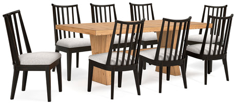 Galliden 9-Piece Dining Table and 8 Chairs (Dining Table, Dining Chair, Dining Chair, Dining Chair, Dining Chair, Dining Chair, Dining Chair, Dining Chair, Dining Chair)