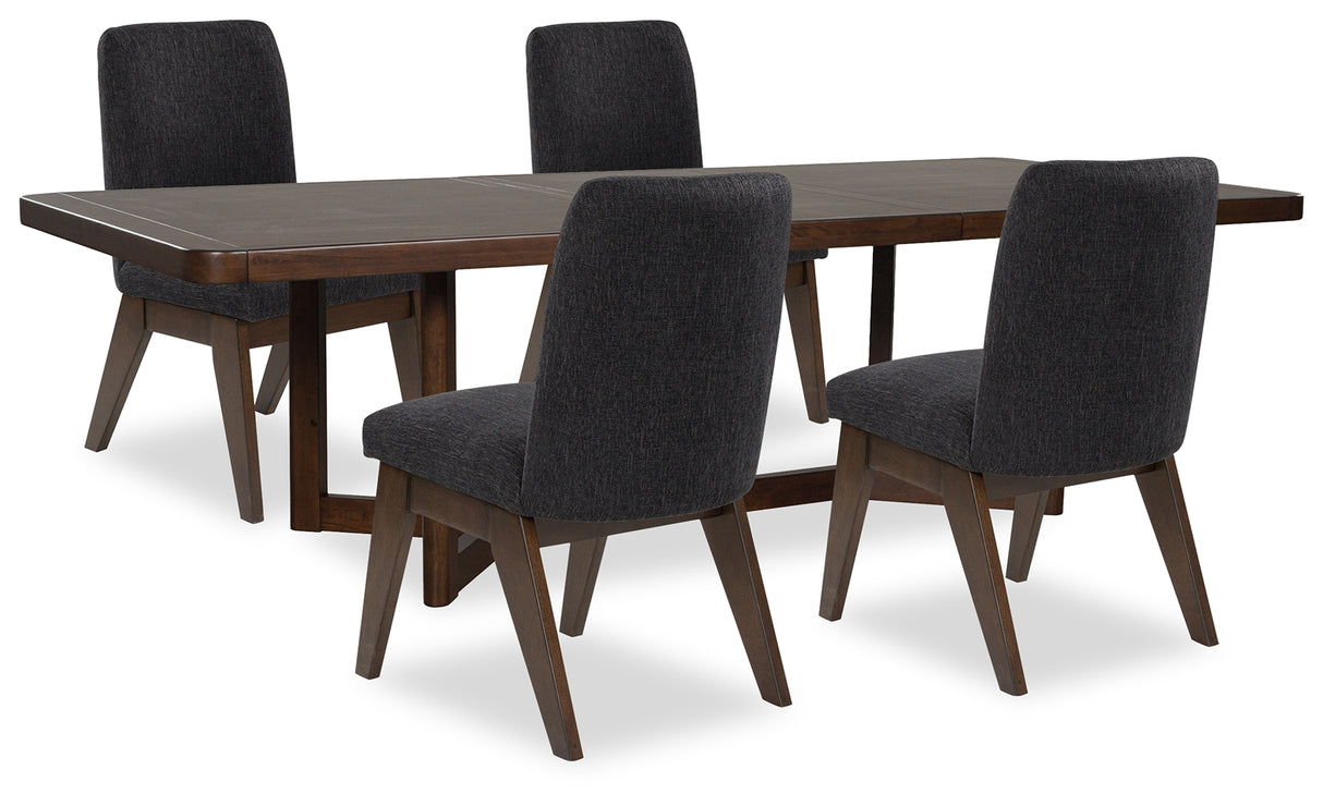 Dilenno 5-Piece Dining Table and 4 Chairs (Dining Extension Table, Dining Chair, Dining Chair, Dining Chair, Dining Chair)