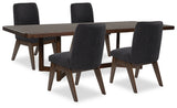 Dilenno 5-Piece Dining Table and 4 Chairs (Dining Extension Table, Dining Chair, Dining Chair, Dining Chair, Dining Chair)