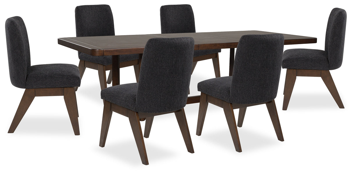 Dilenno 7-Piece Dining Table and 6 Chairs (Dining Extension Table, Dining Chair, Dining Chair, Dining Chair, Dining Chair, Dining Chair, Dining Chair)