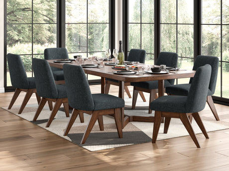 Dilenno 9-Piece Dining Table and 8 Chairs (Dining Extension Table, Dining Chair, Dining Chair, Dining Chair, Dining Chair, Dining Chair, Dining Chair, Dining Chair, Dining Chair)