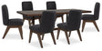 Dilenno 7-Piece Dining Table and 6 Chairs (Dining Extension Table, Dining Chair, Dining Chair, Dining Chair, Dining Chair, Dining Chair, Dining Chair)