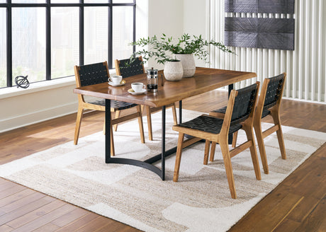 Fortmaine 5-Piece Dining Table and 4 Chairs (Dining Table, Dining Chair, Dining Chair, Dining Chair, Dining Chair)