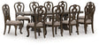 Maylee 12-Piece Dining Table and 10 Chairs (Dining Extension Table Base, Dining Extension Table Top, Dining Chair, Dining Chair, Dining Chair, Dining Chair, Dining Chair, Dining Chair, Dining Chair, Dining Chair, Dining Chair, Dining Chair)