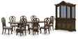 Maylee 12-Piece Dining Table and 8 Chairs with Storage (Dining Extension Table Base, Dining Extension Table Top, Dining Chair, Dining Chair, Dining Chair, Dining Chair, Dining Chair, Dining Chair, Dining Chair, Dining Chair, Dining Buffet, Dining Hutch)