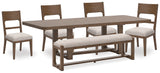 Cabalynn Dining Table, 4 Chairs and Bench