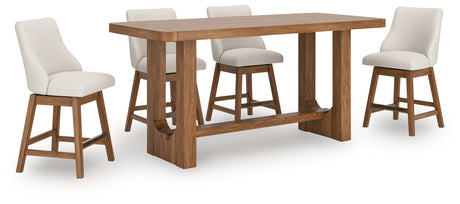 Cabalynn Counter Height Dining Table and 4 Barstools