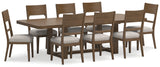Cabalynn 9-Piece Dining Table and 8 Chairs (Dining Extension Table, Dining Chair, Dining Chair, Dining Chair, Dining Chair, Dining Chair, Dining Chair, Dining Chair, Dining Chair)