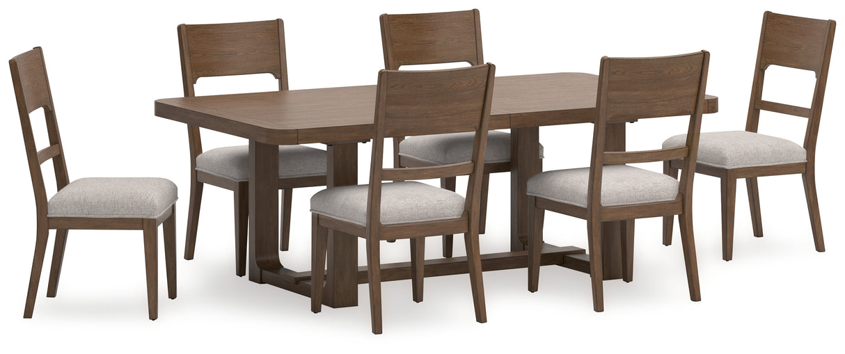 Cabalynn 7-Piece Dining Table and 6 Chairs (Dining Extension Table, Dining Chair, Dining Chair, Dining Chair, Dining Chair, Dining Chair, Dining Chair)