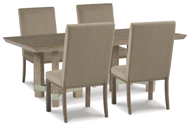 Chrestner 5-Piece Dining Table and 4 Chairs (Dining Table, Dining Chair, Dining Chair, Dining Chair, Dining Chair)