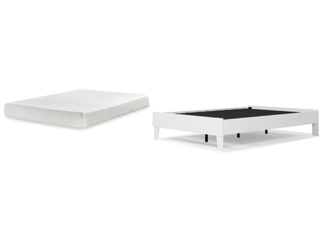 Piperton 2-Piece Full Platform Bed with Mattress (Full Platform Bed, Chime 8 Inch Memory Foam Full Mattress in a Box)