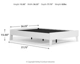 Piperton 2-Piece Full Platform Bed with Mattress (Full Platform Bed, 10 Inch Chime Memory Foam Full Mattress in a Box)