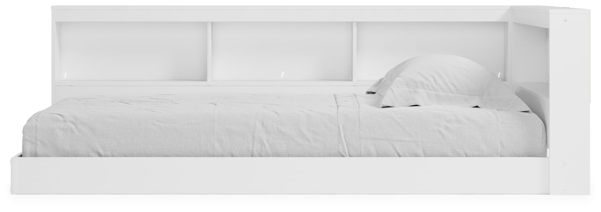 Piperton 5-Piece Twin Bookcase Storage Bed with Dresser and 2 Nightstands (Twin Bookcase Storage with End Panel, Bookcase Storage with Side Rail, Dresser, Nightstand, Nightstand)