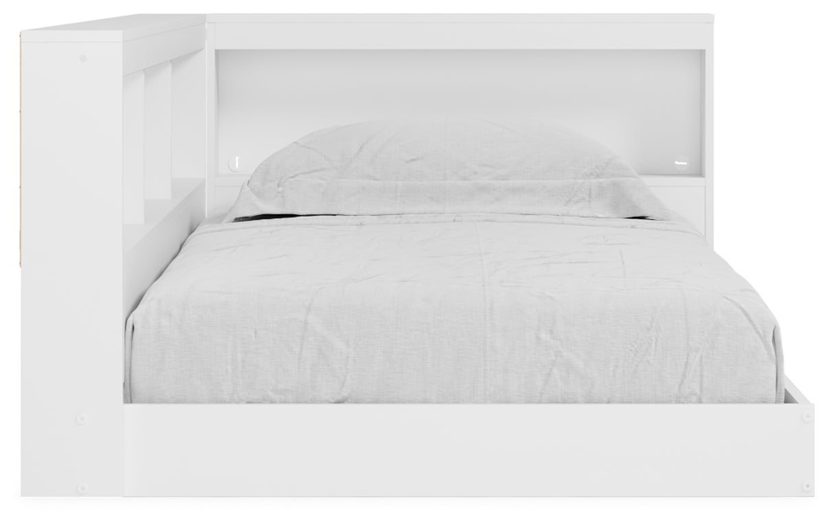 Piperton 5-Piece Twin Bookcase Storage Bed with Dresser and 2 Nightstands (Twin Bookcase Storage with End Panel, Bookcase Storage with Side Rail, Dresser, Nightstand, Nightstand)