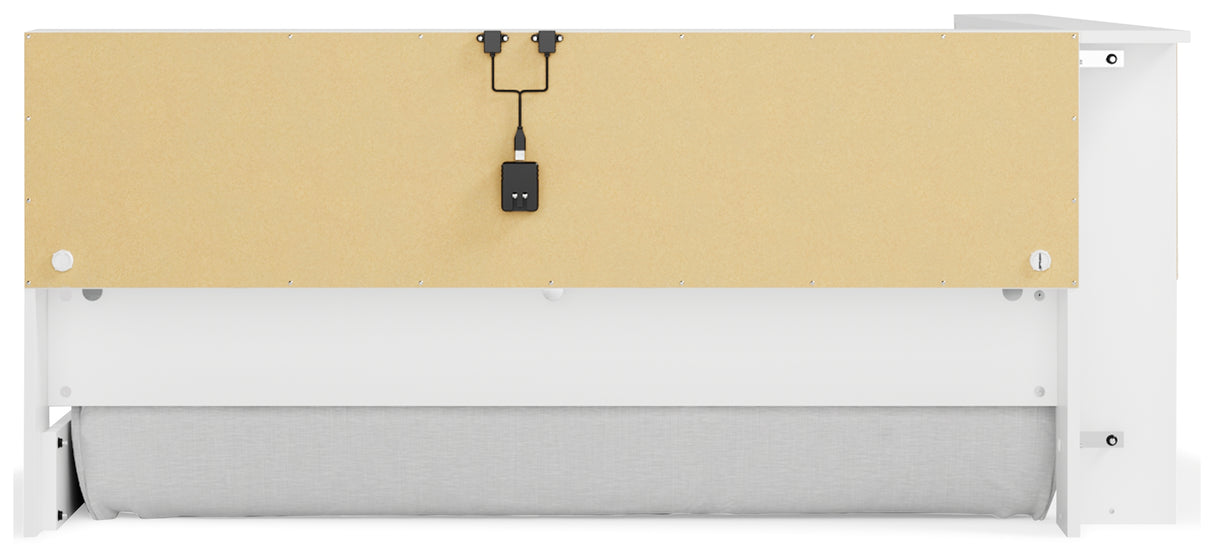 Piperton 5-Piece Full Bookcase Storage Bed with Dresser and 2 Nightstands (Full Bookcase Storage with End Panel, Bookcase Storage with Side Rail, Dresser, Nightstand, Nightstand)