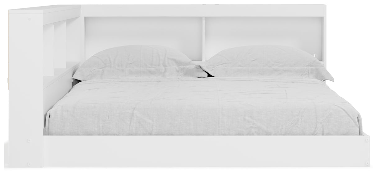 Piperton 5-Piece Full Bookcase Storage Bed with Dresser and 2 Nightstands (Full Bookcase Storage with End Panel, Bookcase Storage with Side Rail, Dresser, Nightstand, Nightstand)