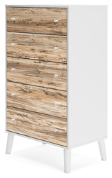 Piperton Chest of Drawers (Color: Two-tone Brown/White)