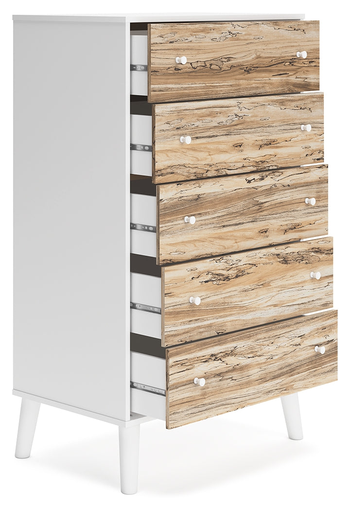 Piperton Chest of Drawers (Color: Two-tone Brown/White)