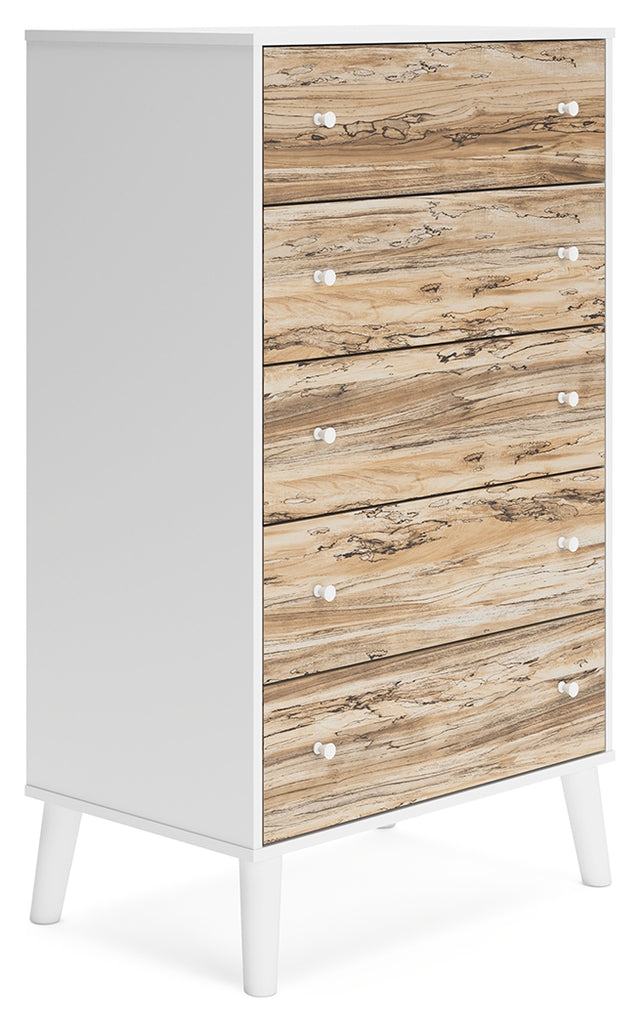 Piperton Chest of Drawers (Color: Two-tone Brown/White)