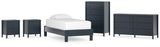 Simmenfort 5-Piece Twin Platform Bed with Dresser, Chest and 2 Nightstands (Twin Platform Bed, Dresser, Chest of Drawers, Nightstand, Nightstand)