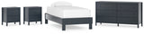 Simmenfort 4-Piece Twin Platform Bed with Dresser and 2 Nightstands (Twin Platform Bed, Dresser, Nightstand, Nightstand)