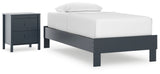 Simmenfort 2-Piece Twin Platform Bed with Nightstand (Twin Platform Bed, Nightstand)