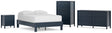 Simmenfort 4-Piece Full Platform Bed with Dresser, Chest and Nightstand (Full Platform Bed, Dresser, Chest of Drawers, Nightstand)