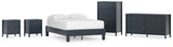 Simmenfort 5-Piece Full Platform Bed with Dresser, Chest and 2 Nightstands (Full Platform Bed, Dresser, Chest of Drawers, Nightstand, Nightstand)
