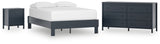 Simmenfort 3-Piece Full Platform Bed with Dresser and Nightstand (Full Platform Bed, Dresser, Nightstand)