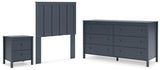 Simmenfort 3-Piece Twin Panel Headboard with Dresser and Nightstand (Twin Panel Headboard, Dresser, Nightstand)