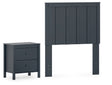 Simmenfort 2-Piece Twin Panel Headboard with Nightstand (Twin Panel Headboard, Nightstand)