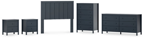 Simmenfort 5-Piece Full Panel Headboard with Dresser, Chest and 2 Nightstands (Full Panel Headboard, Dresser, Chest of Drawers, Nightstand, Nightstand)