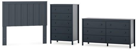Simmenfort 3-Piece Full Panel Headboard with Dresser and Chest (Full Panel Headboard, Dresser, Chest of Drawers)