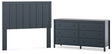 Simmenfort 2-Piece Full Panel Headboard with Dresser (Full Panel Headboard, Dresser)