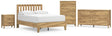 Bermacy 5-Piece Full Platform Panel Bed with Dresser, Chest and Nightstand (Full Platform Bed, Full Panel Headboard, Dresser, Chest of Drawers, Nightstand)